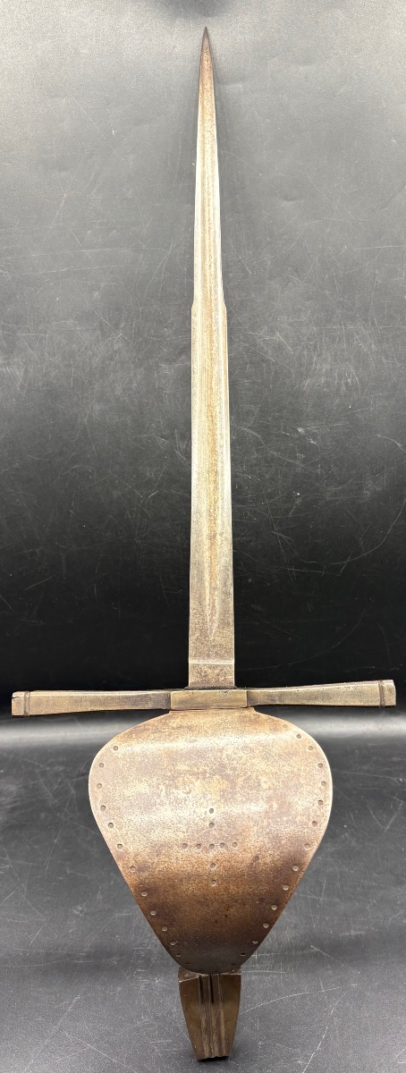 Late 19th-century Wrought-iron Dagger Signed "a. Spinnewyn Paris" -photo-3