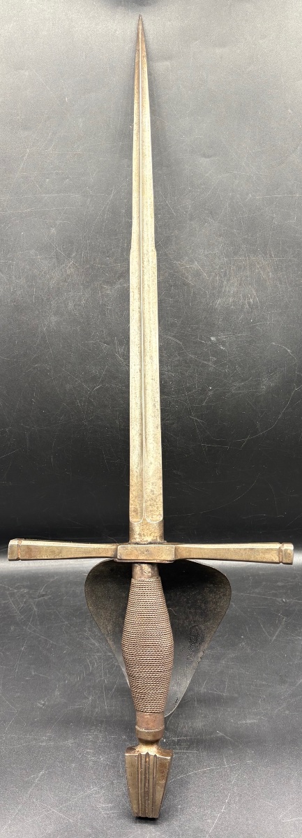Late 19th-century Wrought-iron Dagger Signed "a. Spinnewyn Paris" -photo-4