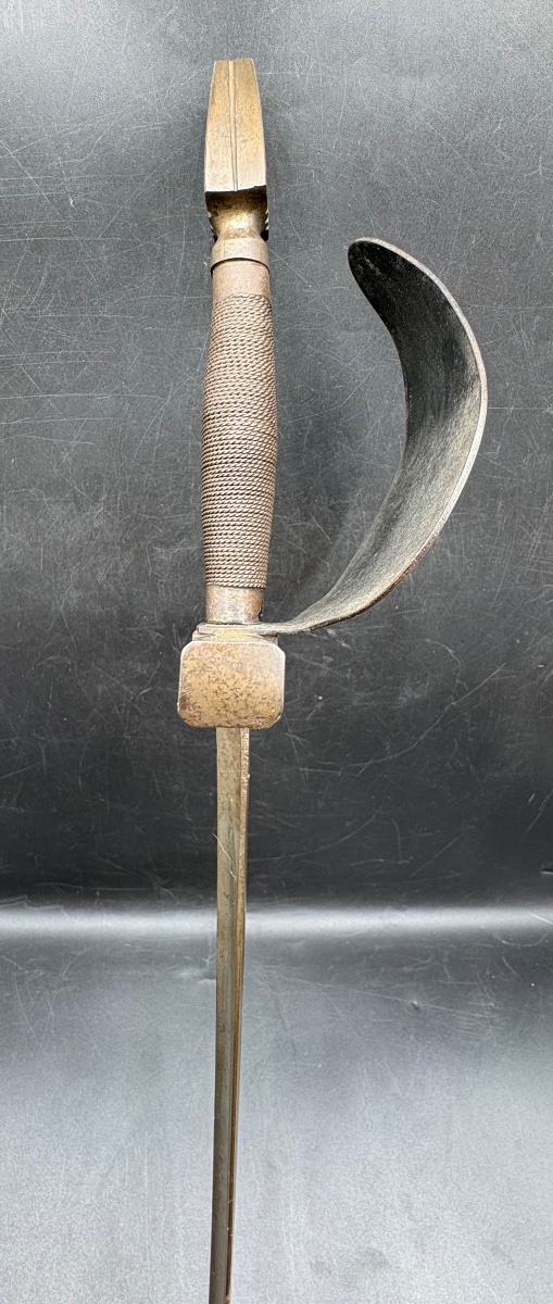 Late 19th-century Wrought-iron Dagger Signed "a. Spinnewyn Paris" -photo-2