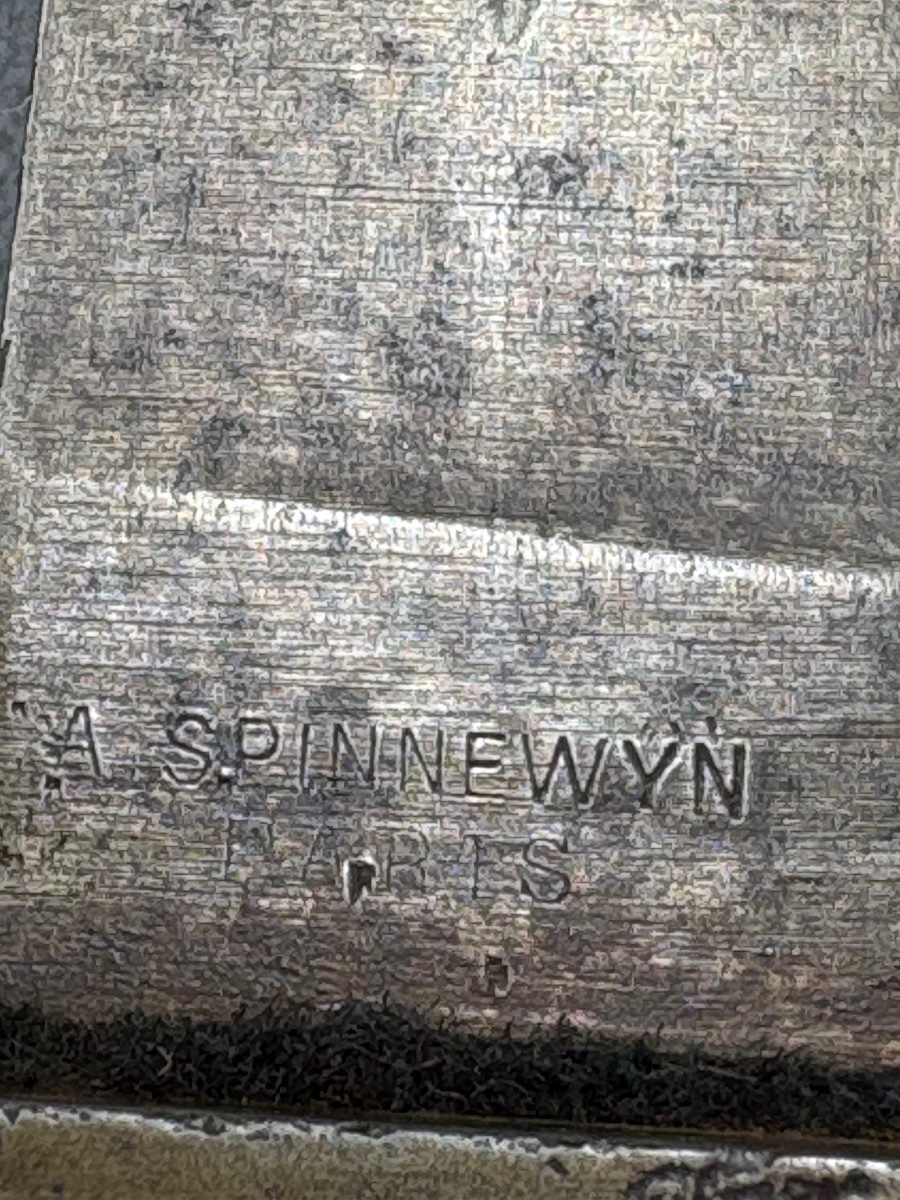 Late 19th-century Wrought-iron Dagger Signed "a. Spinnewyn Paris" -photo-5