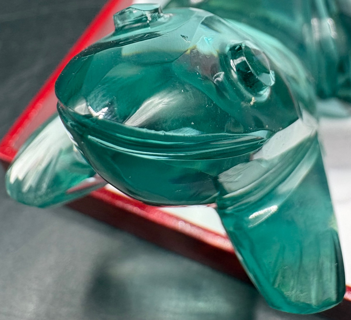 SUJET GRENOUILLE EN CRISTAL SOUFFLÉ TAILLÉ DES ANNÉES 1930 FRANÇAISE -photo-3