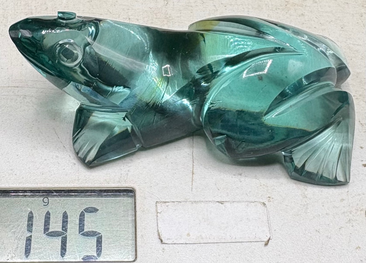 SUJET GRENOUILLE EN CRISTAL SOUFFLÉ TAILLÉ DES ANNÉES 1930 FRANÇAISE -photo-7