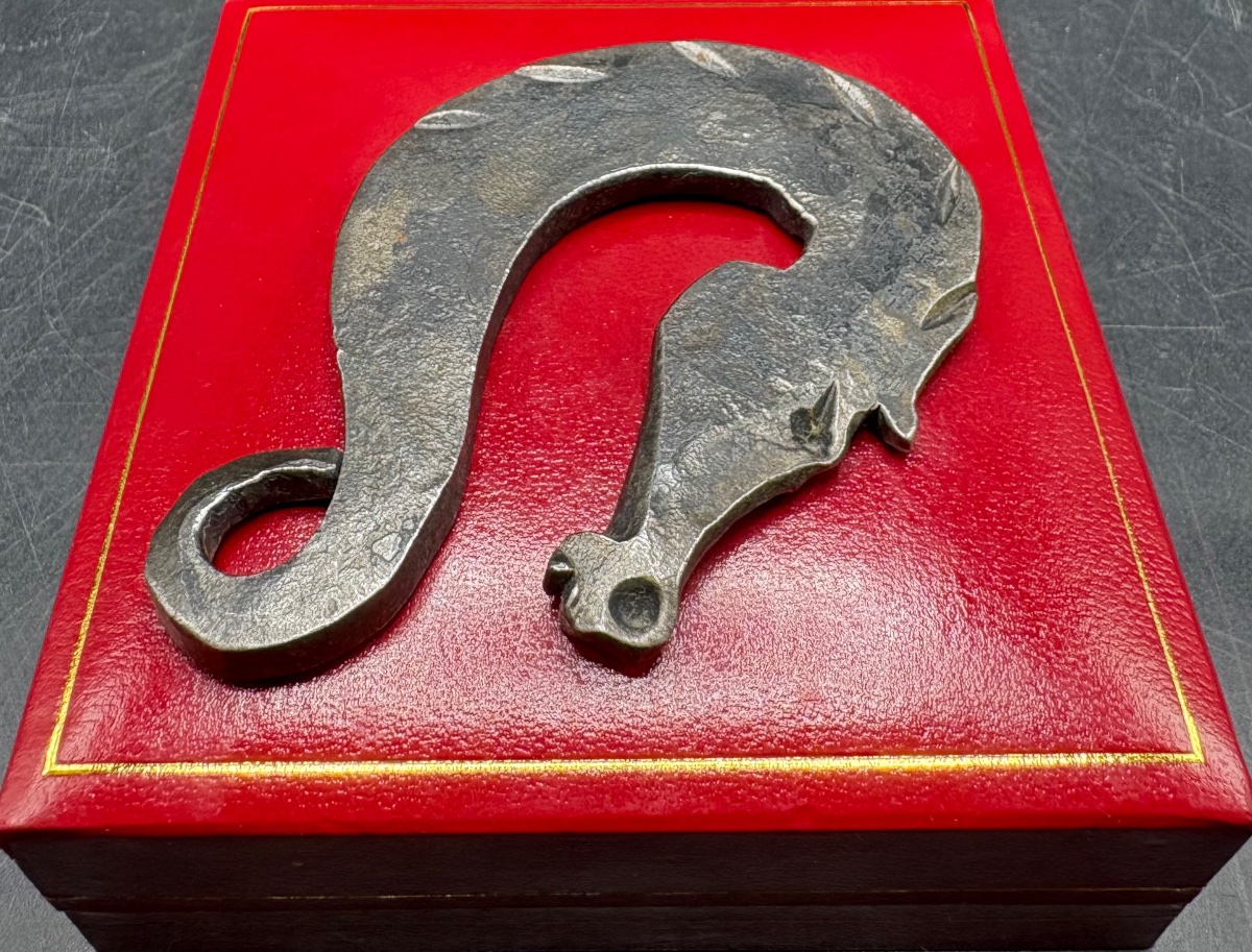 1930s Wrought Iron Pendant Signed By Ekieffer-photo-2