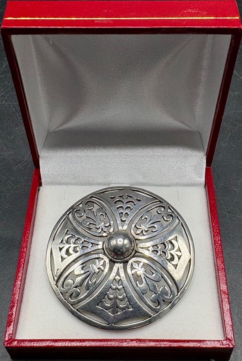 BROCHE EN ARGENT MASSIF DES ANNÉES 1920/30 SIGNÉE NIVE 