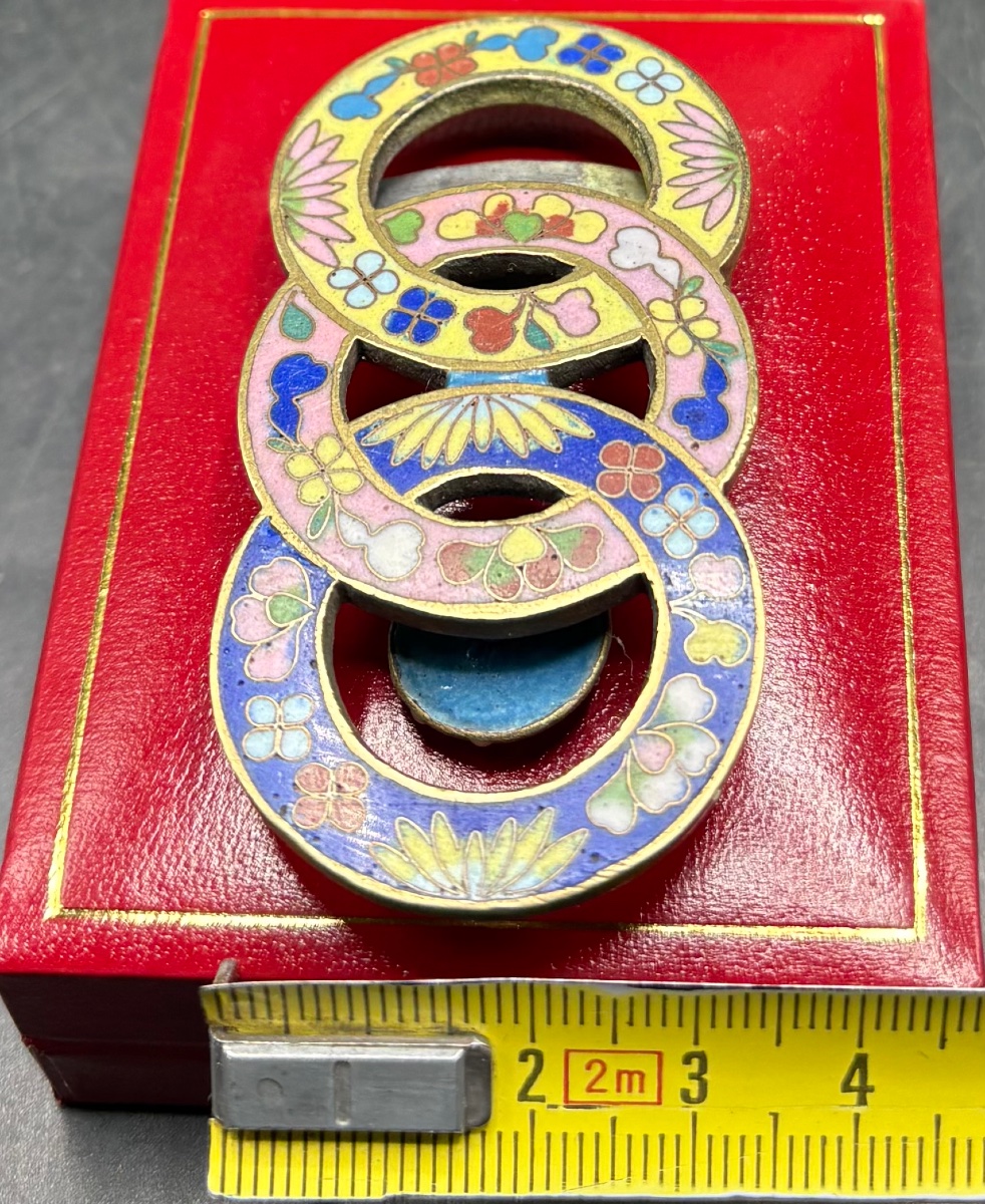 Chinese Cloisonné Belt Buckle From The 1900s-photo-7