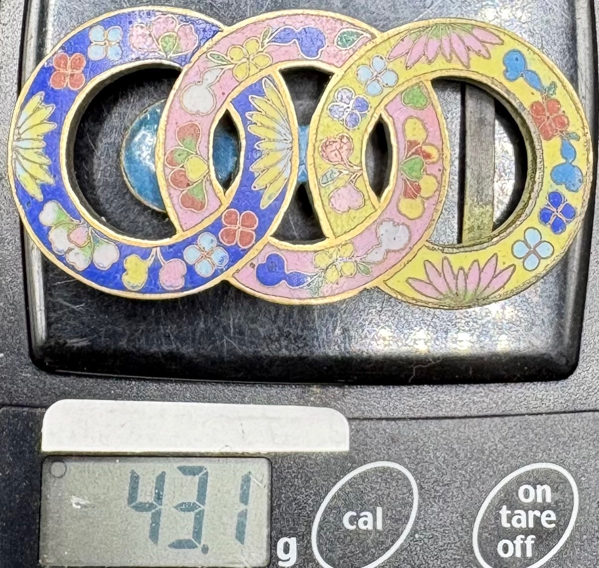 Chinese Cloisonné Belt Buckle From The 1900s-photo-8