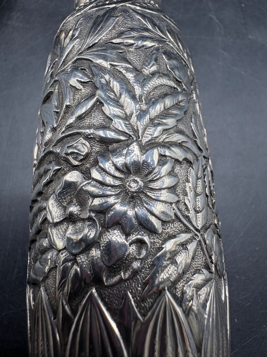 Pair Of Solid Silver Art Nouveau Salt And Pepper Shakers, 1900, American -photo-5