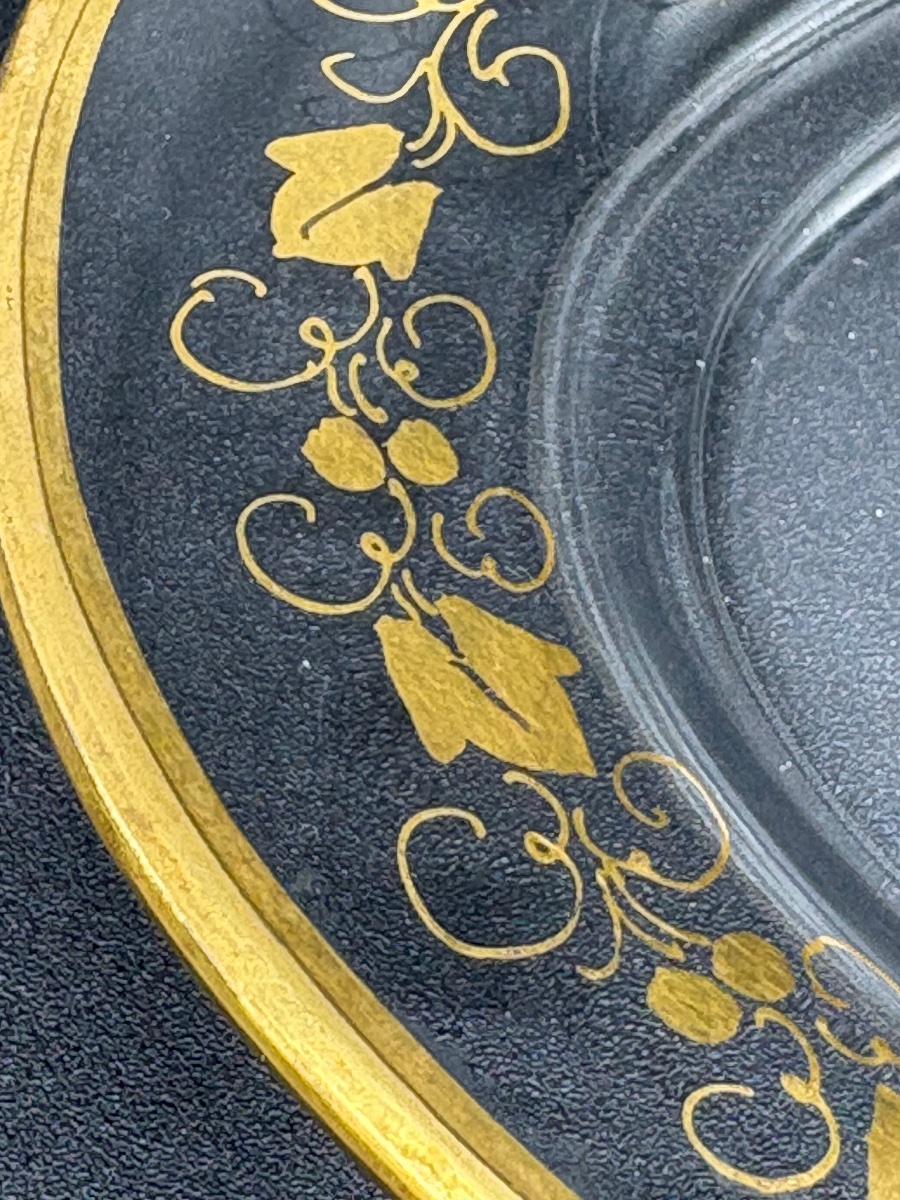 Small Blowen Crystal Tray With Buret, Cut And Gilded By Saint Louis, Circa 1830–40-photo-3