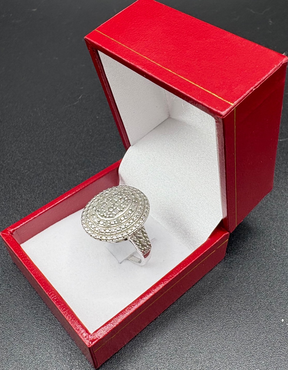 1930s French Solid Silver And Rock Crystal Ring-photo-2