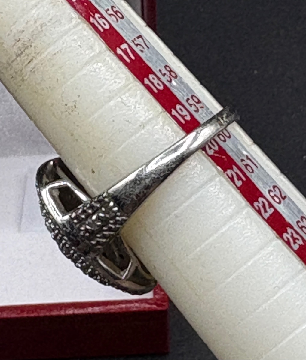 1930s French Solid Silver And Rock Crystal Ring-photo-3