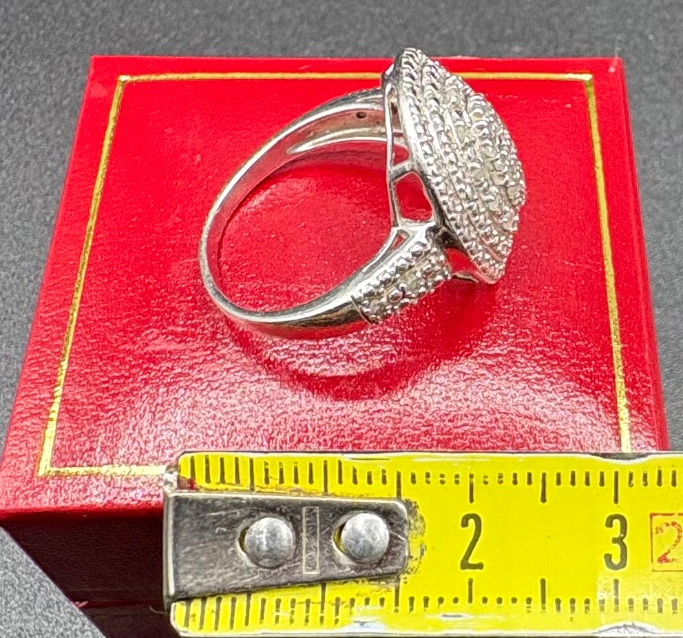 1930s French Solid Silver And Rock Crystal Ring-photo-4