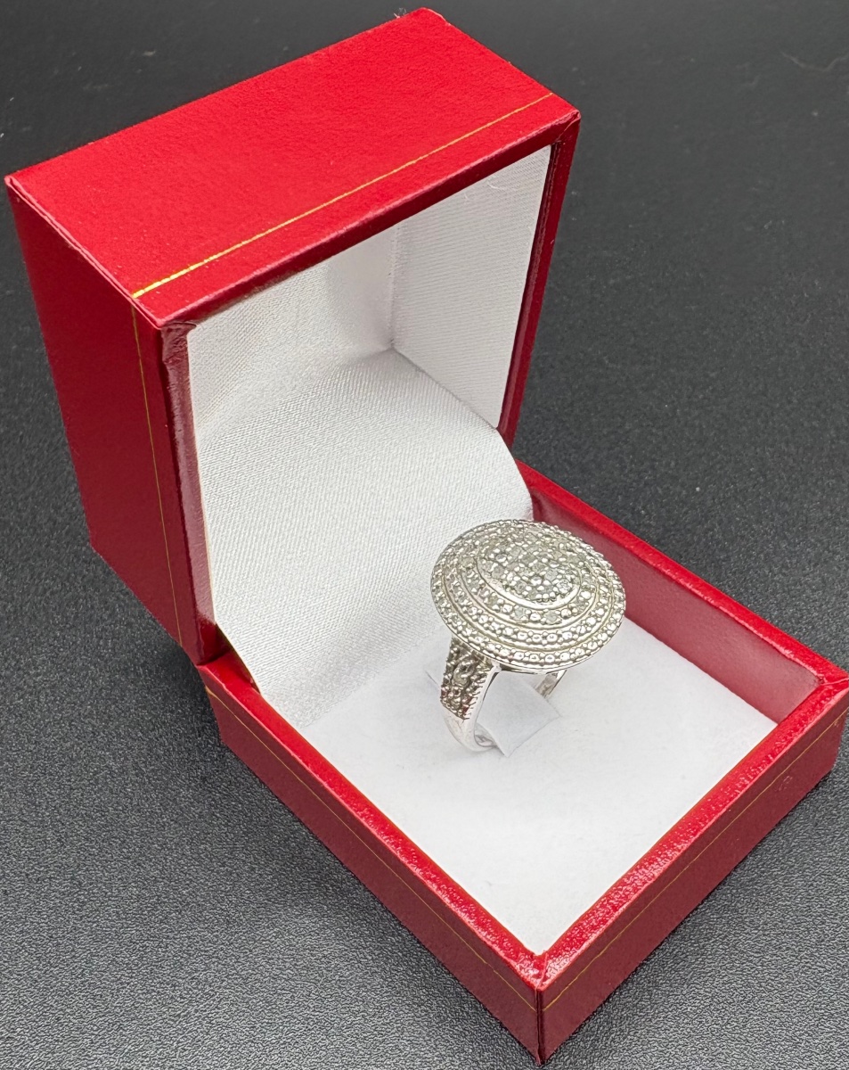 1930s French Solid Silver And Rock Crystal Ring