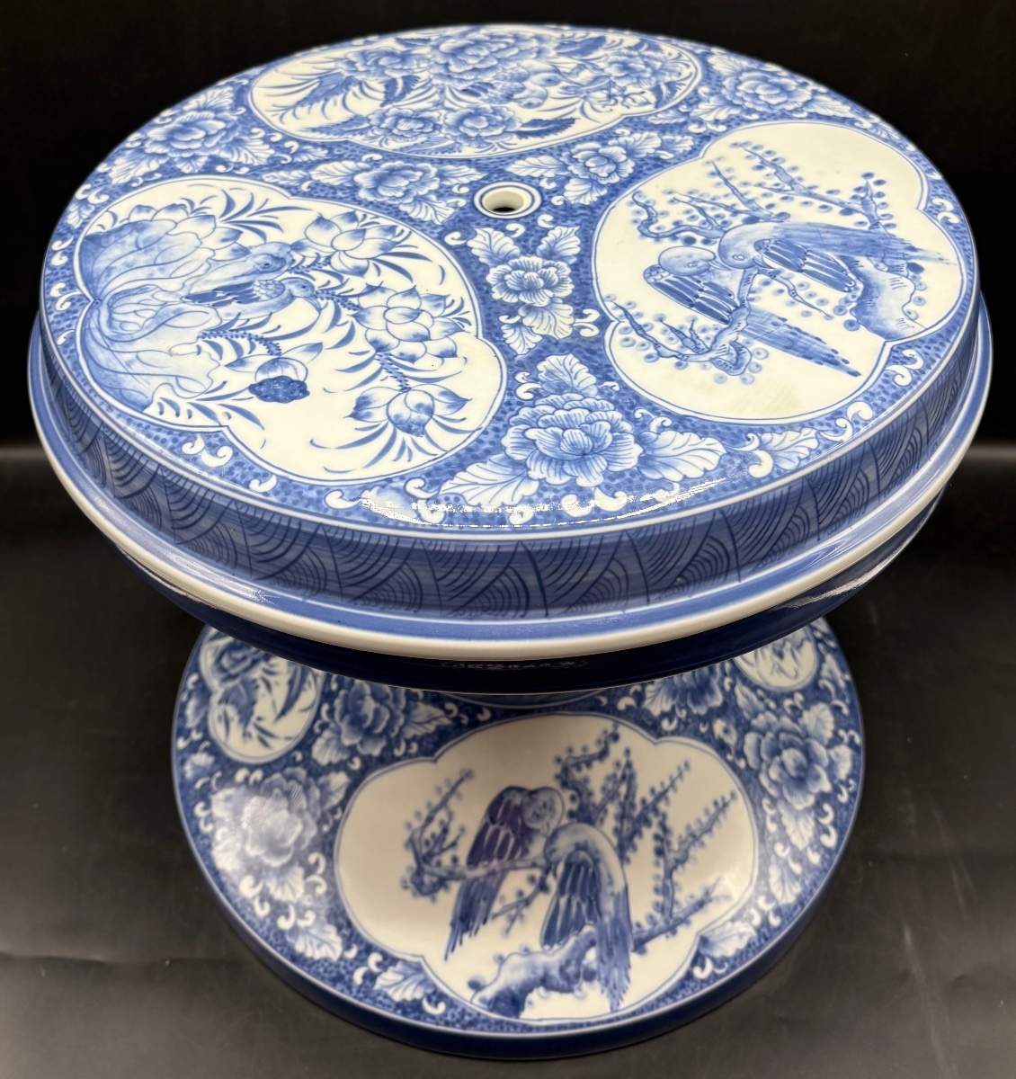 Painted Enameled Porcelain Stool From The 1950s/60s, China-photo-4