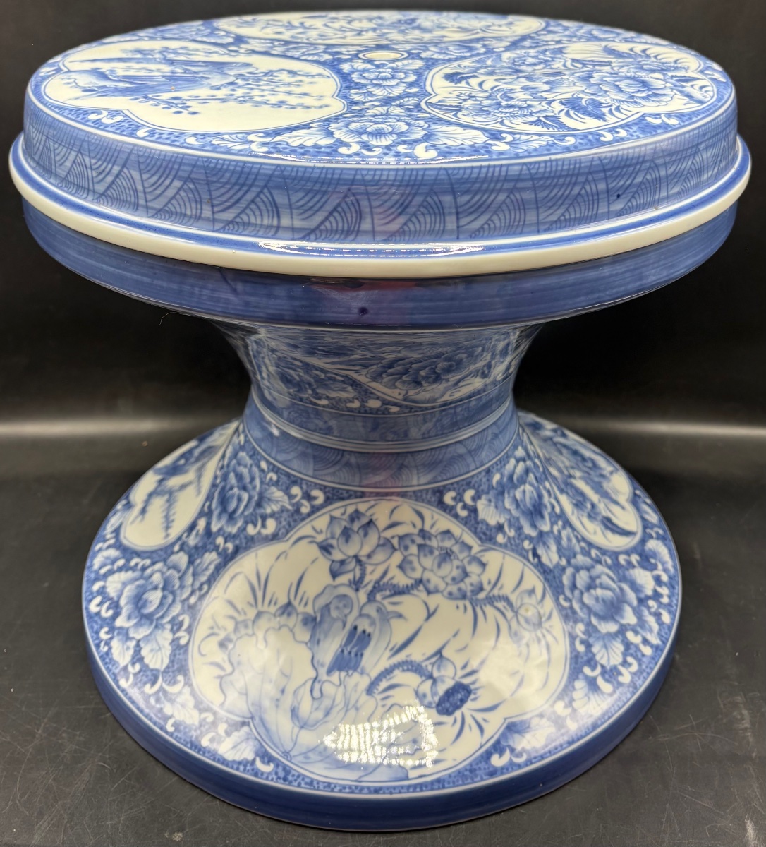 Painted Enameled Porcelain Stool From The 1950s/60s, China