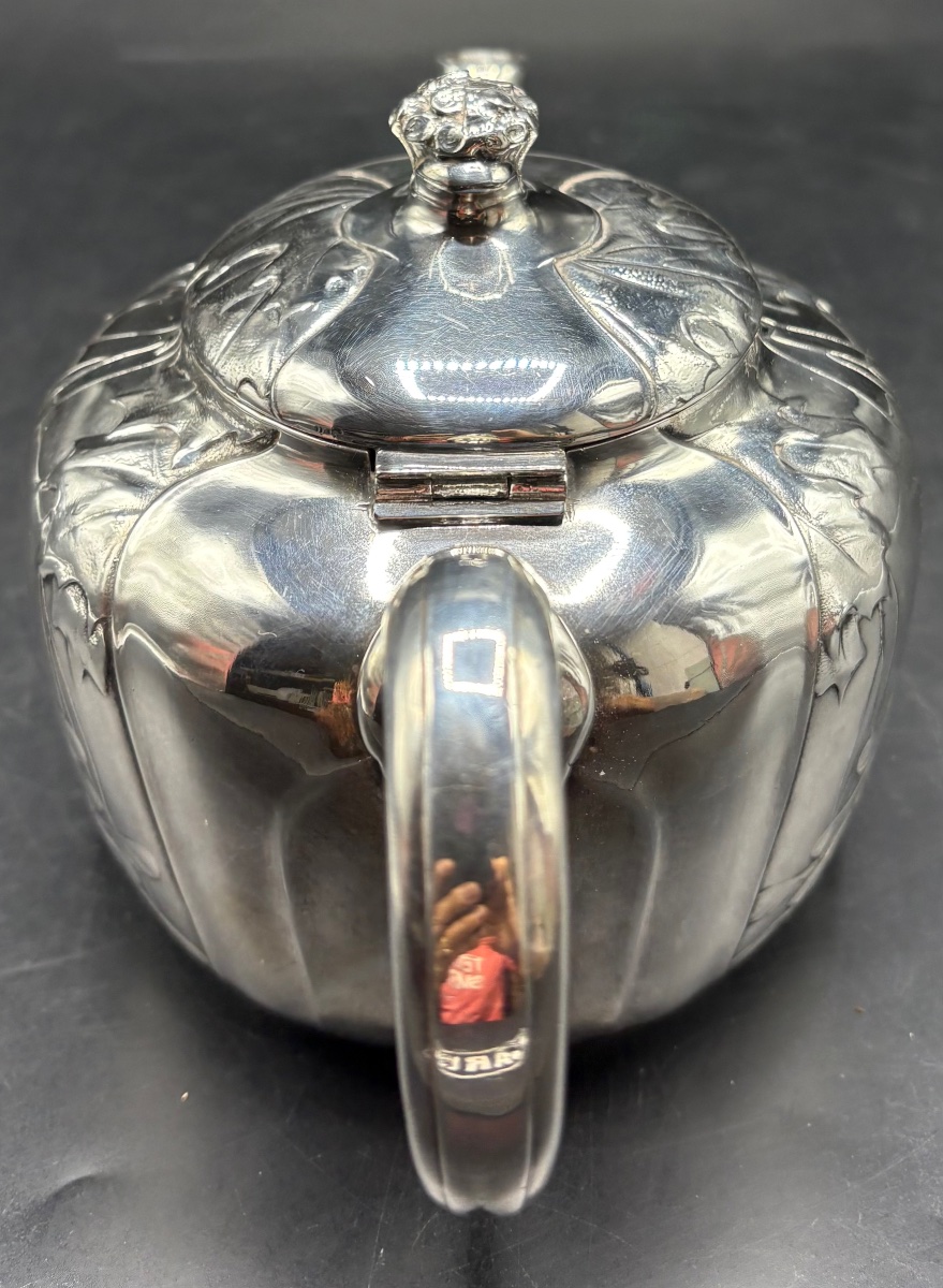 Silver-plated Metal Teapot From The 1900s By Gallia Silverware-photo-2