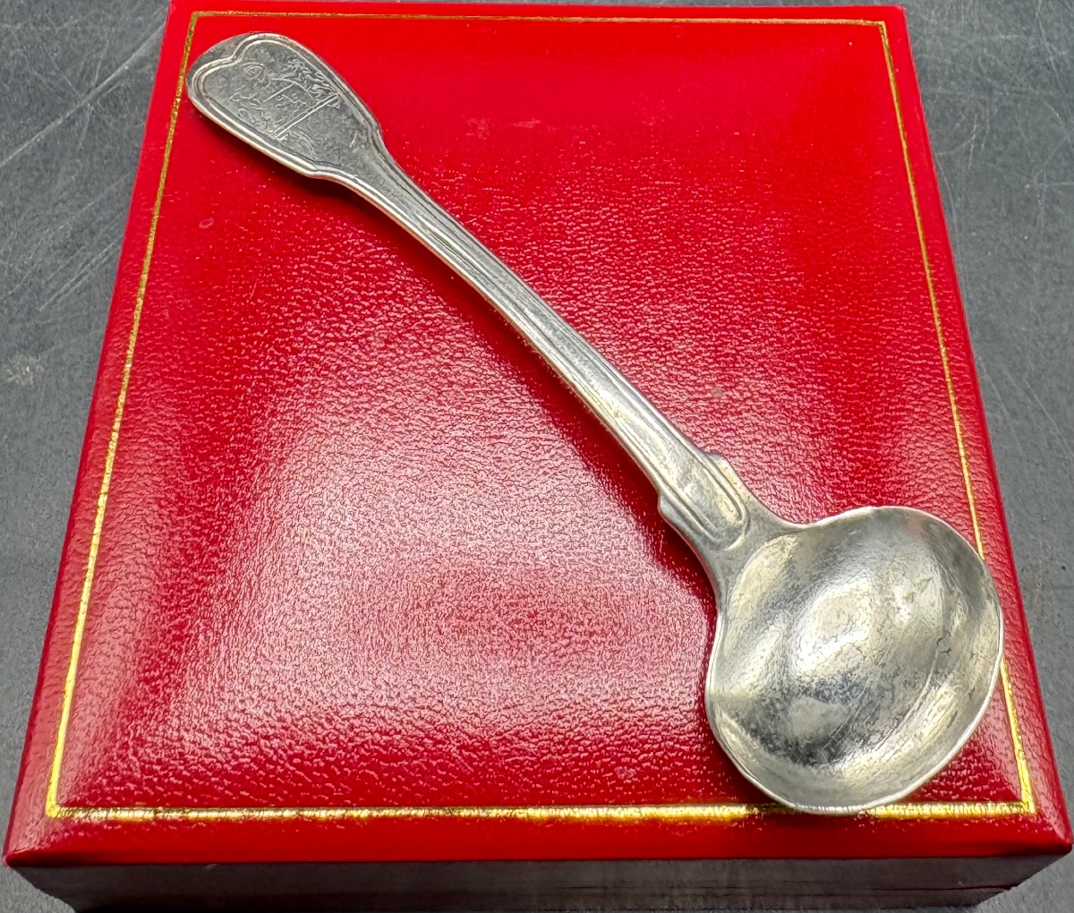 Solid Silver Mustard Spoon, "le Vieillard," 1919–38, French -photo-4