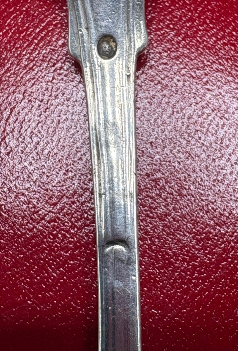 Solid Silver Mustard Spoon, "le Vieillard," 1919–38, French -photo-5
