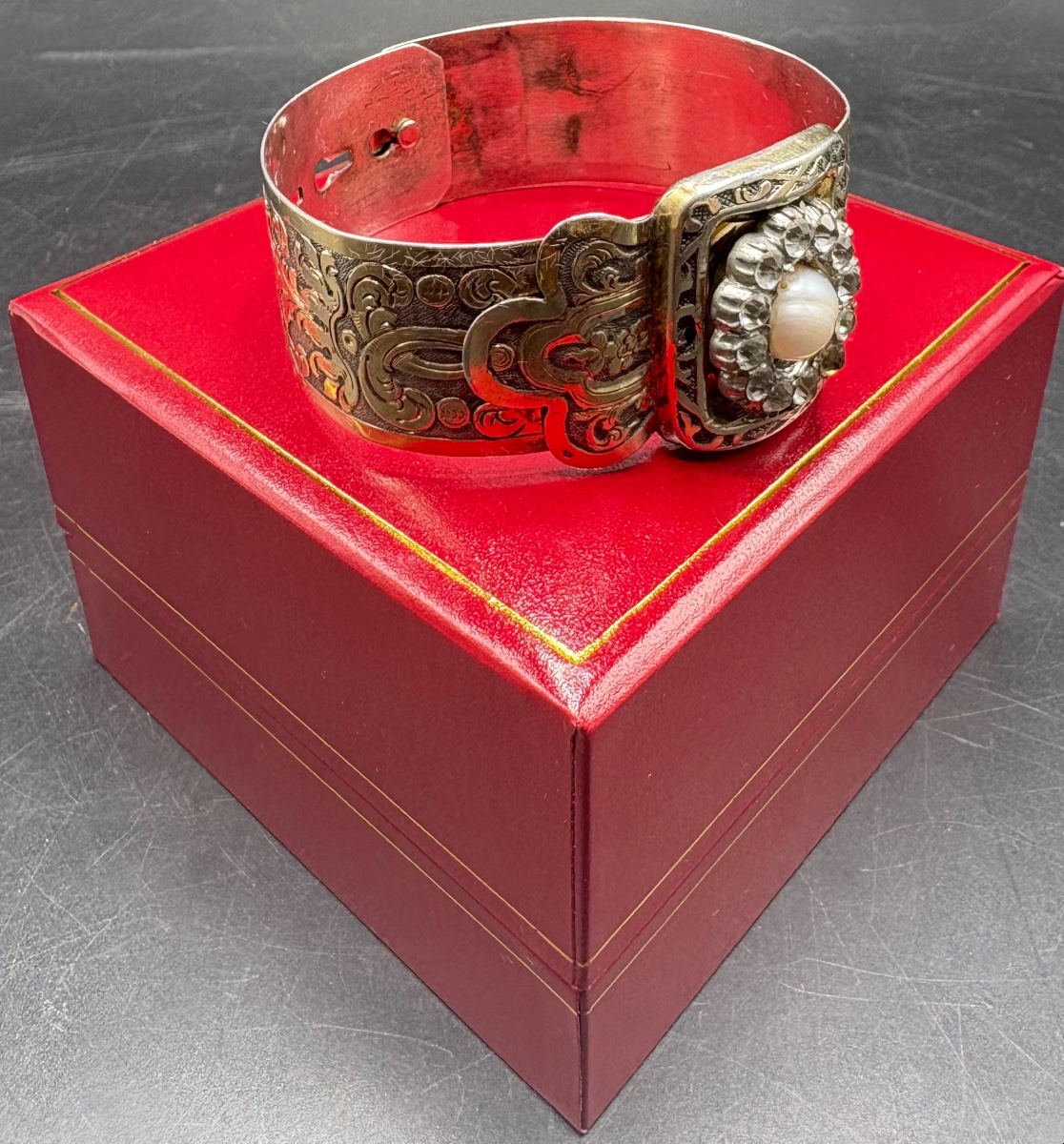 Vermeil Cuff Bracelet, Circa 1880, French -photo-3