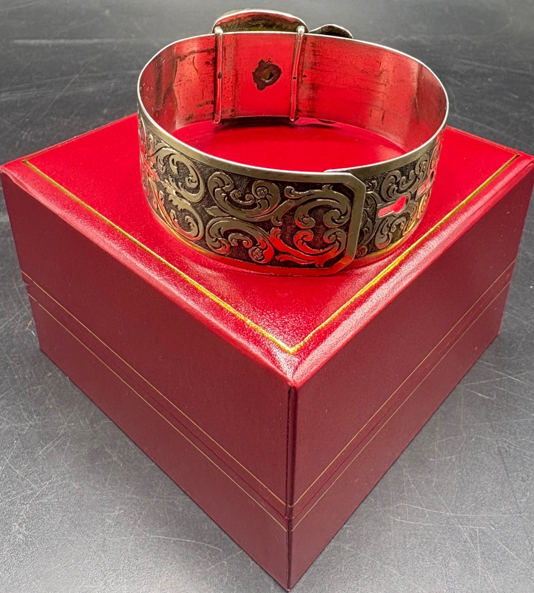 Vermeil Cuff Bracelet, Circa 1880, French -photo-4