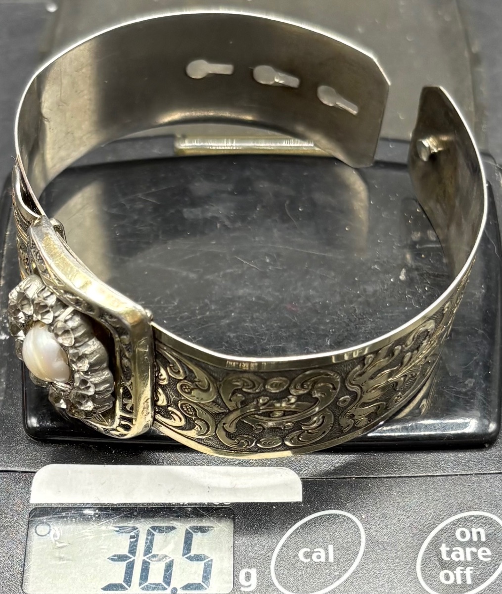 Vermeil Cuff Bracelet, Circa 1880, French -photo-8