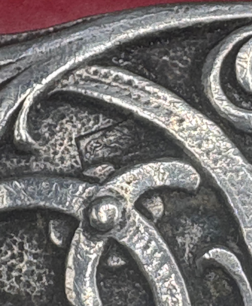 Belgian Solid Silver Napkin Ring Dated July 21, 1918-photo-4