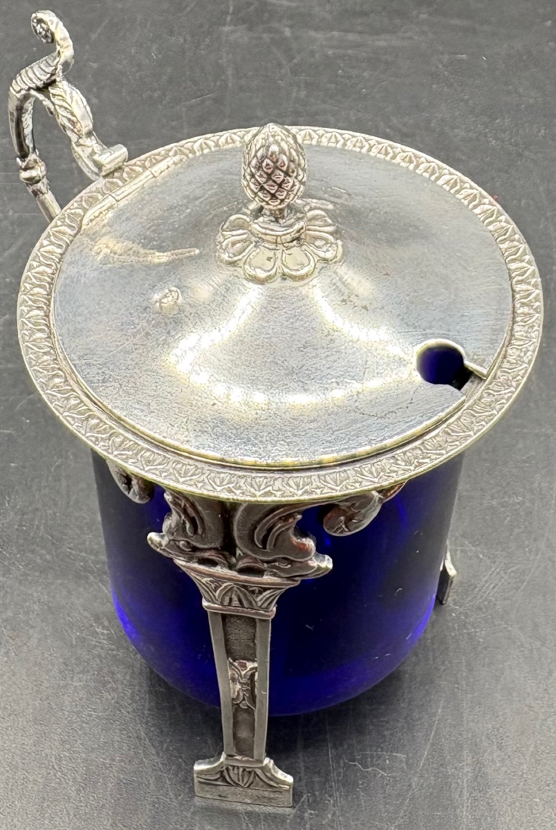 Solid Silver Mustard Pot, "le Vieillard," 1819–1838, Paris