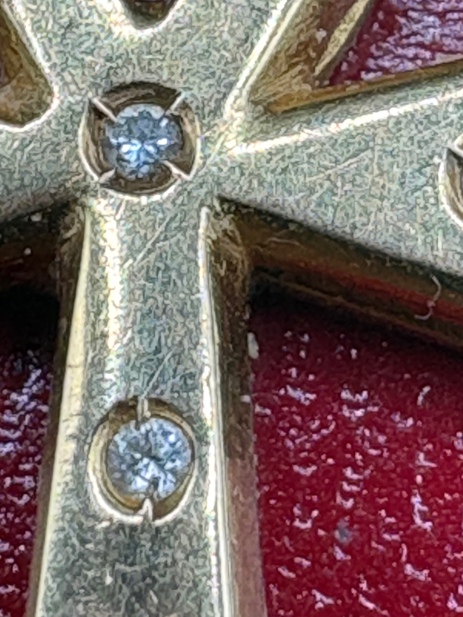18-carat Gold Ankh Cross With Diamonds From The 1960s/70s, Egyptian -photo-1
