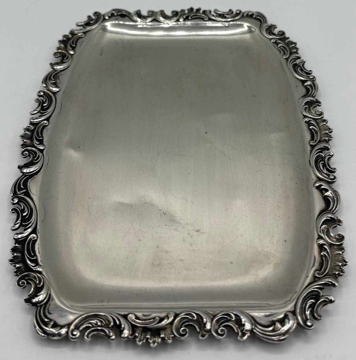 Small Solid Silver Tray From The 1900s By Calle Paris-photo-2