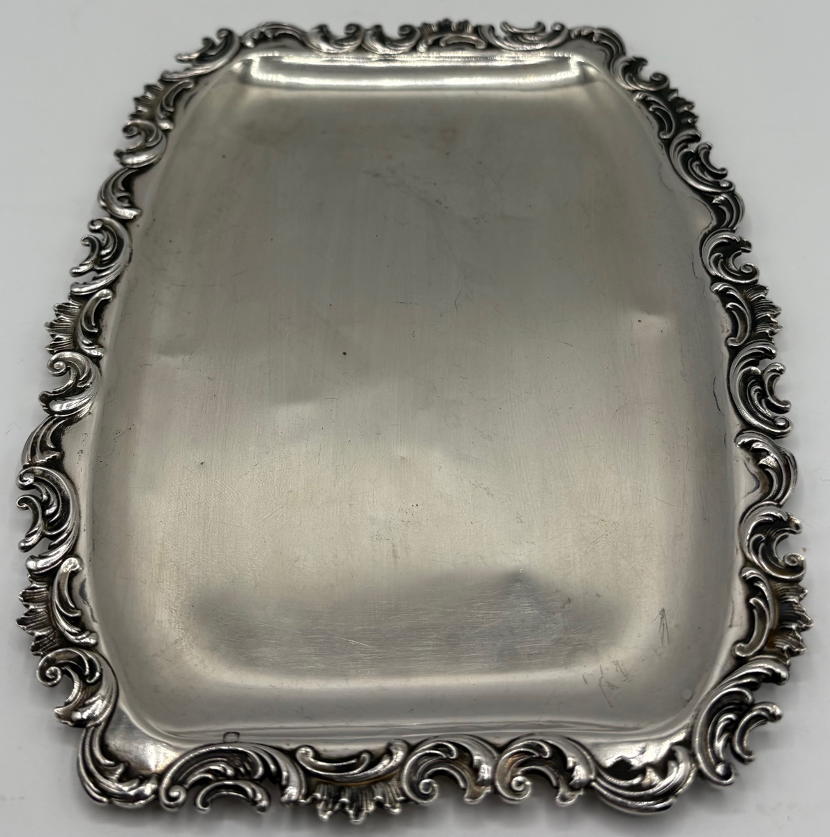 Small Solid Silver Tray From The 1900s By Calle Paris-photo-4