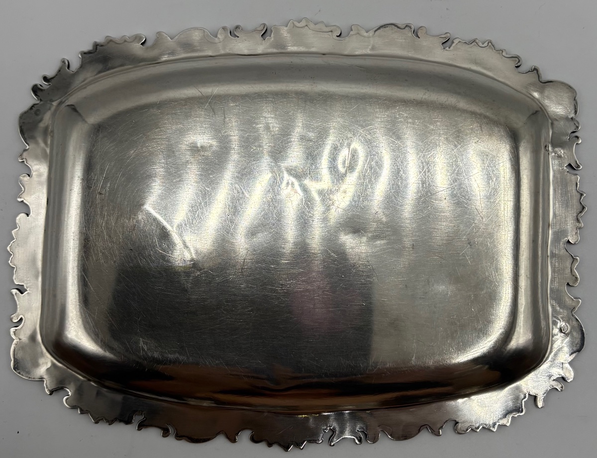 Small Solid Silver Tray From The 1900s By Calle Paris-photo-1
