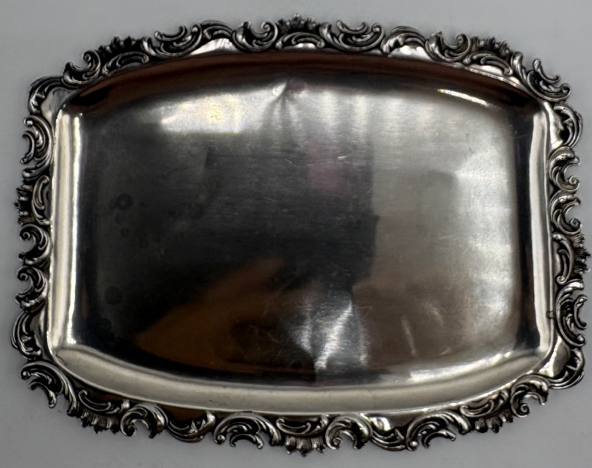 Small Solid Silver Tray From The 1900s By Calle Paris-photo-2