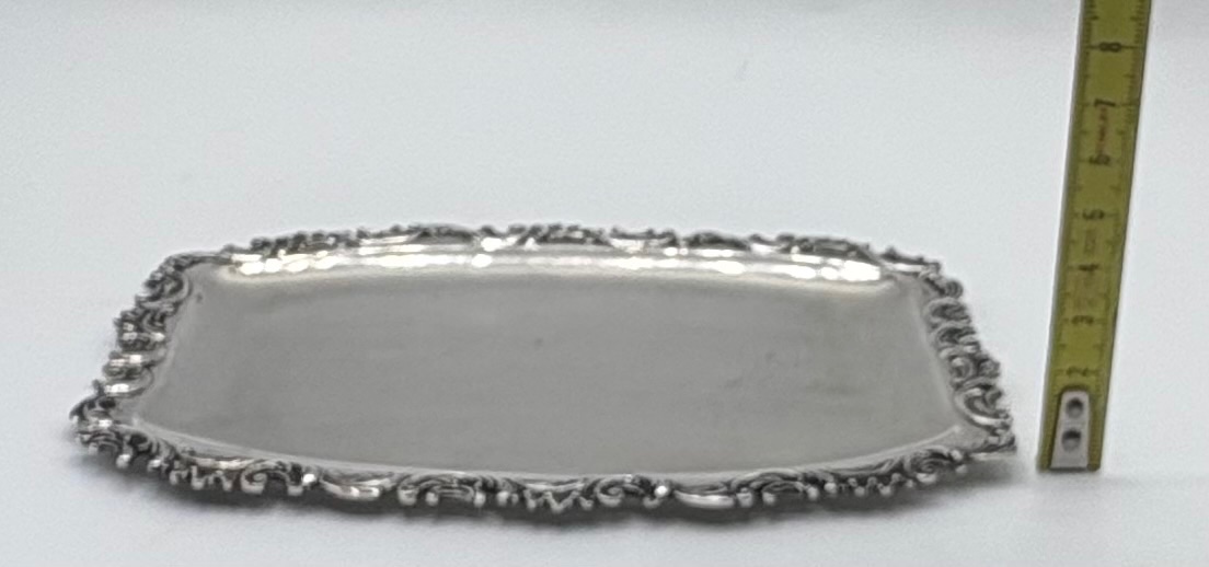 Small Solid Silver Tray From The 1900s By Calle Paris-photo-5