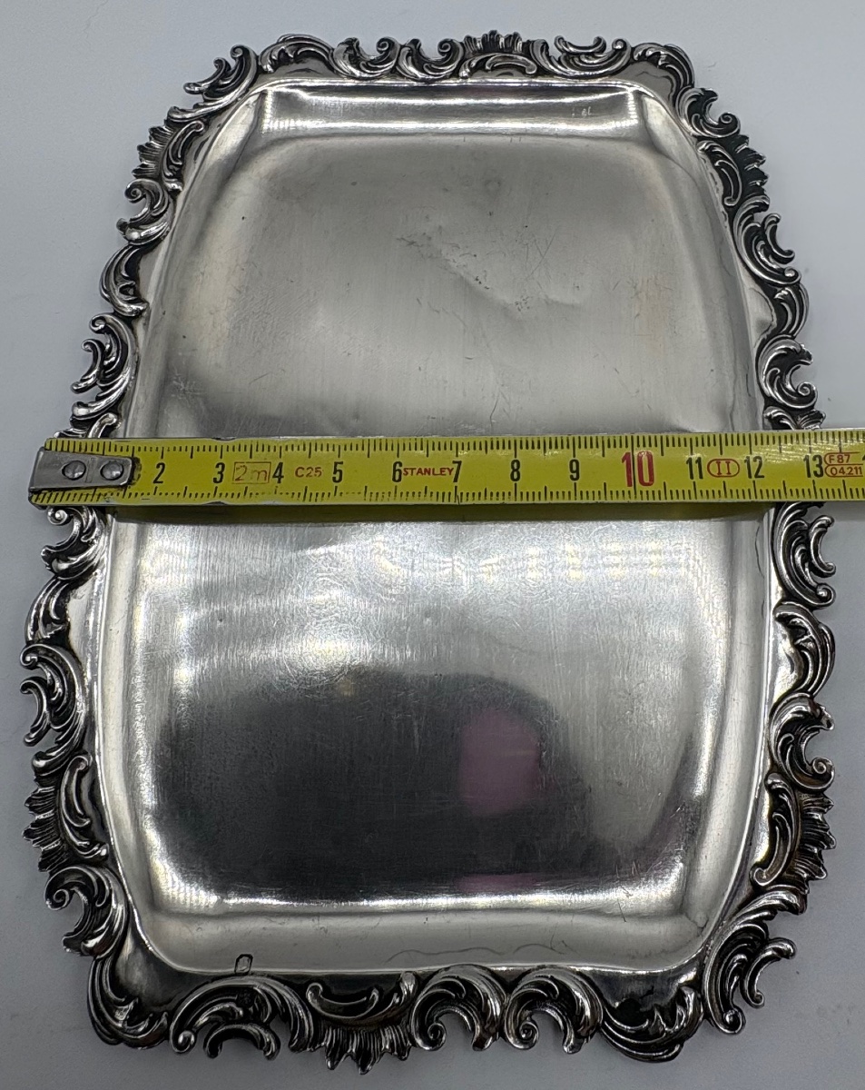 Small Solid Silver Tray From The 1900s By Calle Paris-photo-6