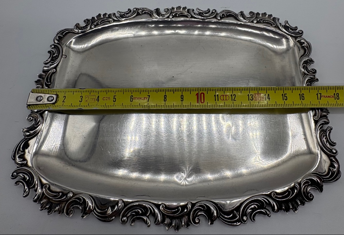 Small Solid Silver Tray From The 1900s By Calle Paris-photo-7