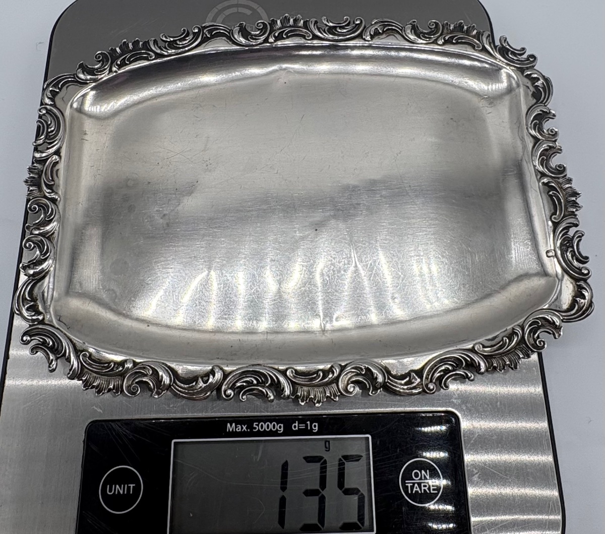 Small Solid Silver Tray From The 1900s By Calle Paris-photo-8