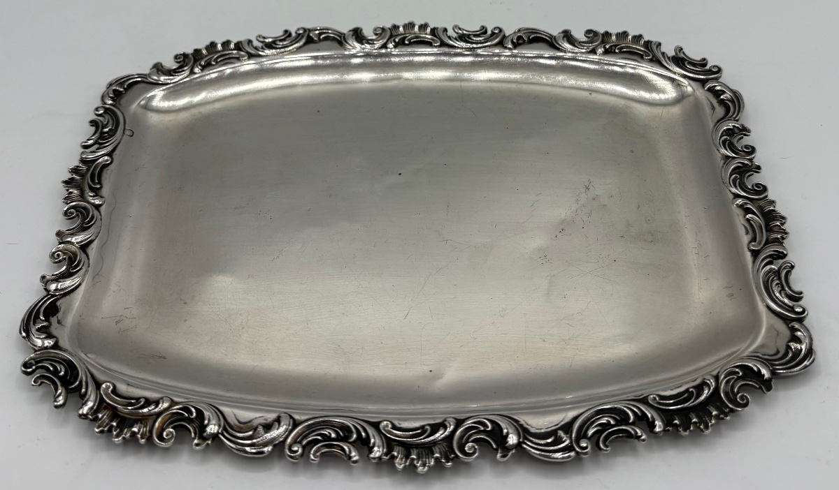 Small Solid Silver Tray From The 1900s By Calle Paris