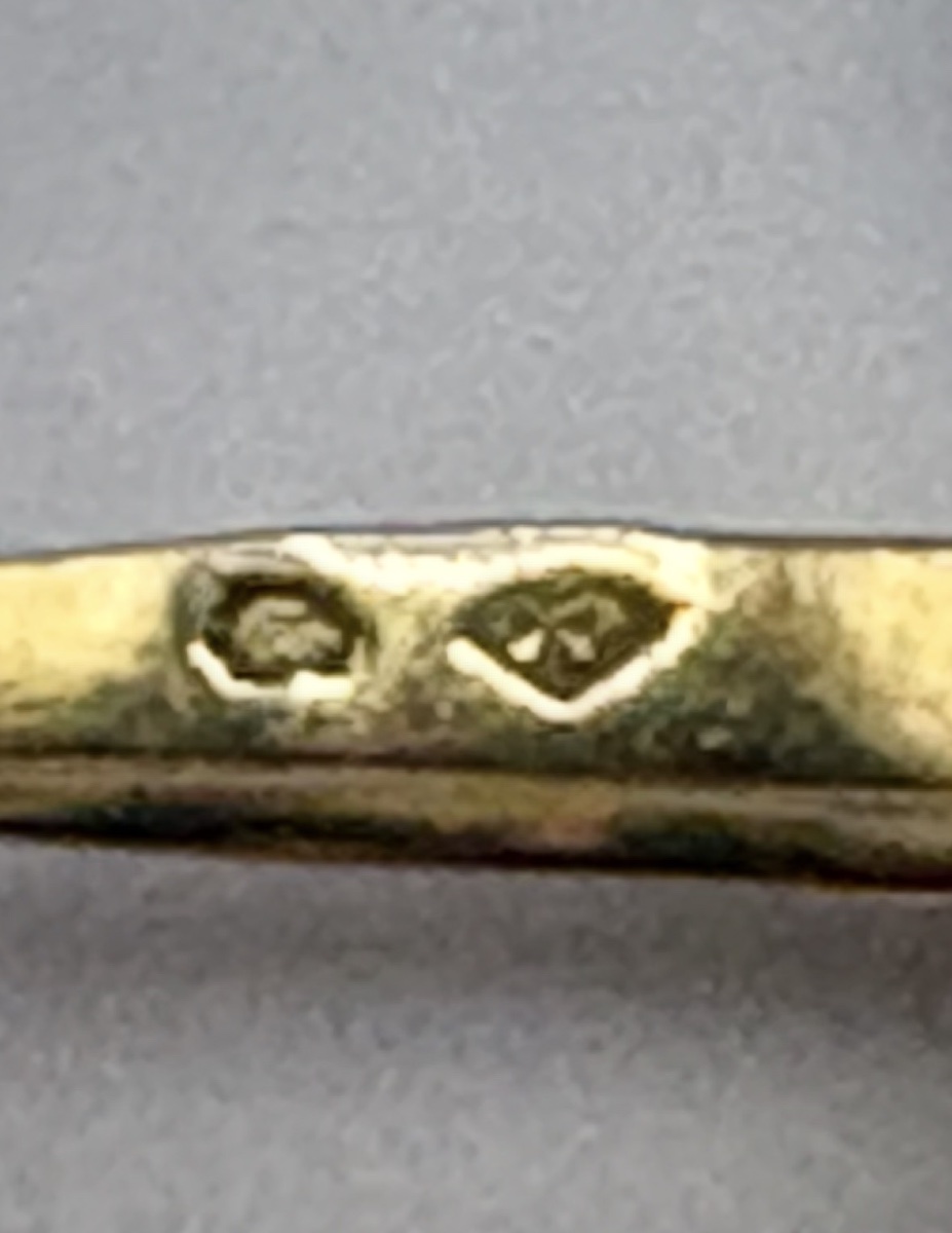 18k Gold Ring With A French Shell Cameé From The 1940s-photo-2