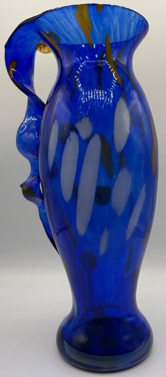VASE EN VERRE À COUCHES MULTIPLES ET APPLICATIONS DES ANNÉES 1950 MURANO-photo-3