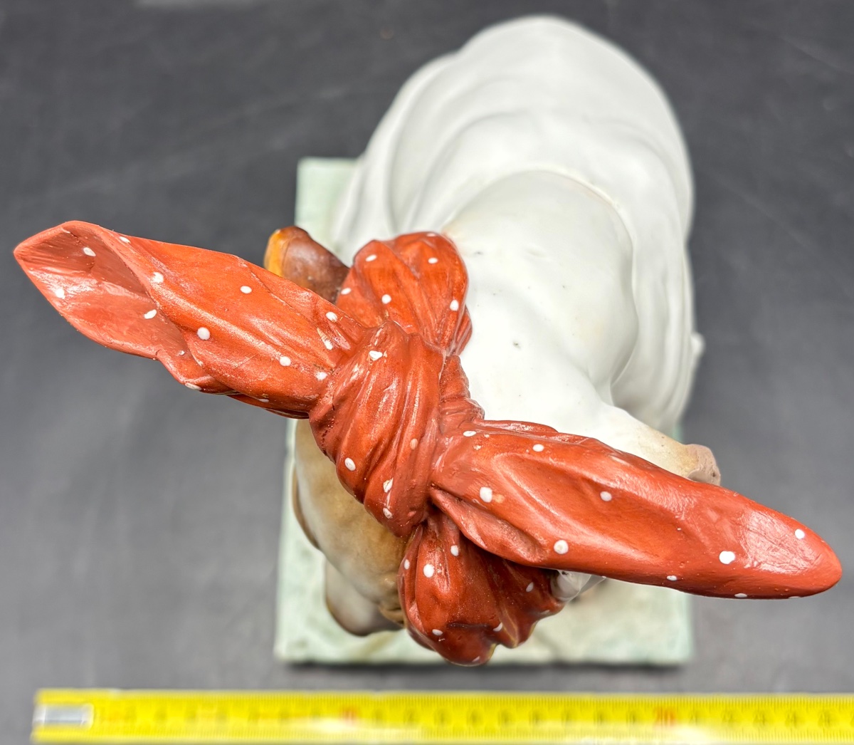 Puppy-shaped Biscuit Figurine With Enameled Parts From The 1900s, French -photo-6