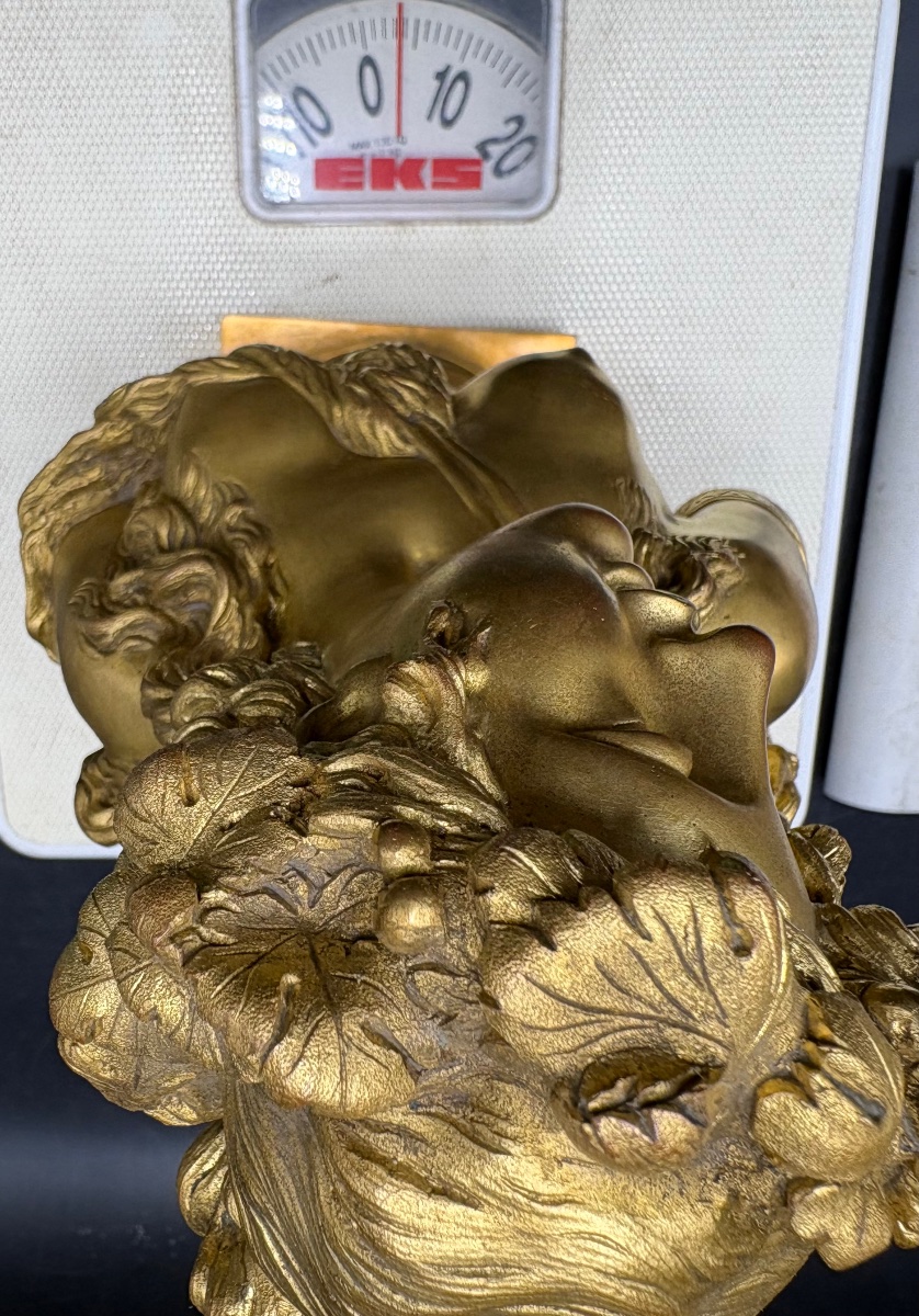 BUSTE DE FEMME EN BRONZE CISELÉ DORÉ DES ANNÉES 1860/70 PAR CLODION-photo-8