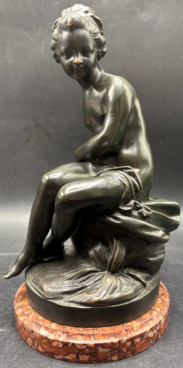 SCULPTURE EN BRONZE CISELÉ PATINÉ VERS 1880 PAR FALCONET
