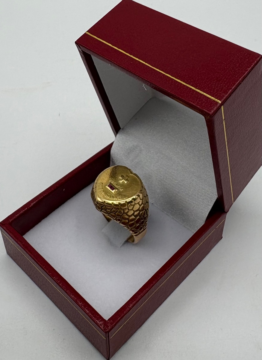 18-carat Gold Unisex Ring From The 1920s, Spanish-photo-2