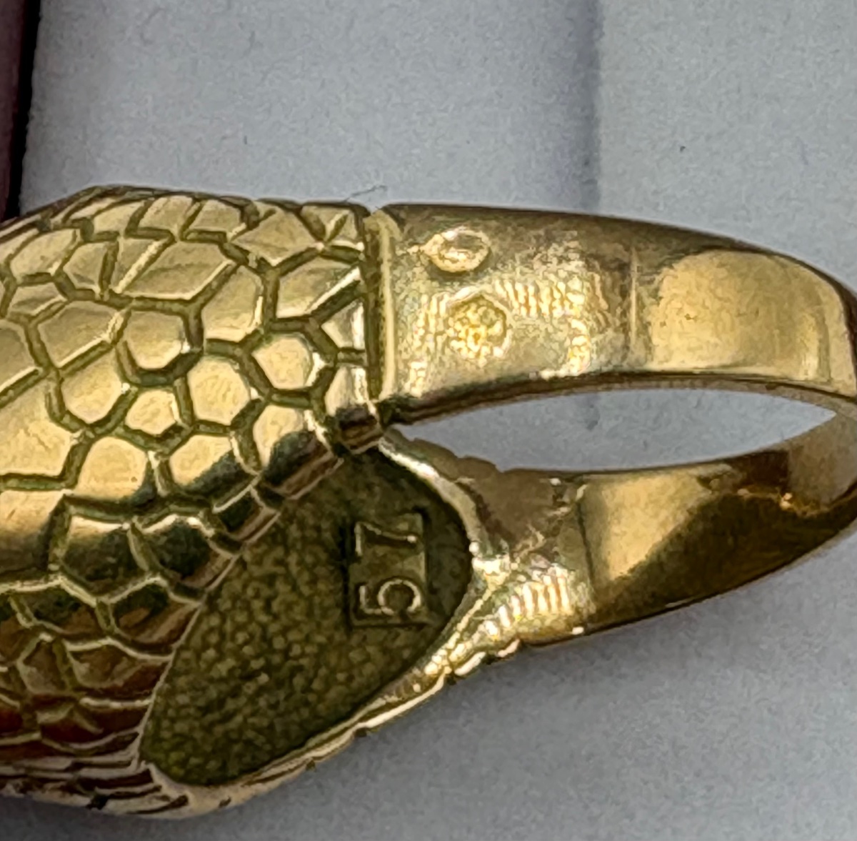 18-carat Gold Unisex Ring From The 1920s, Spanish-photo-4