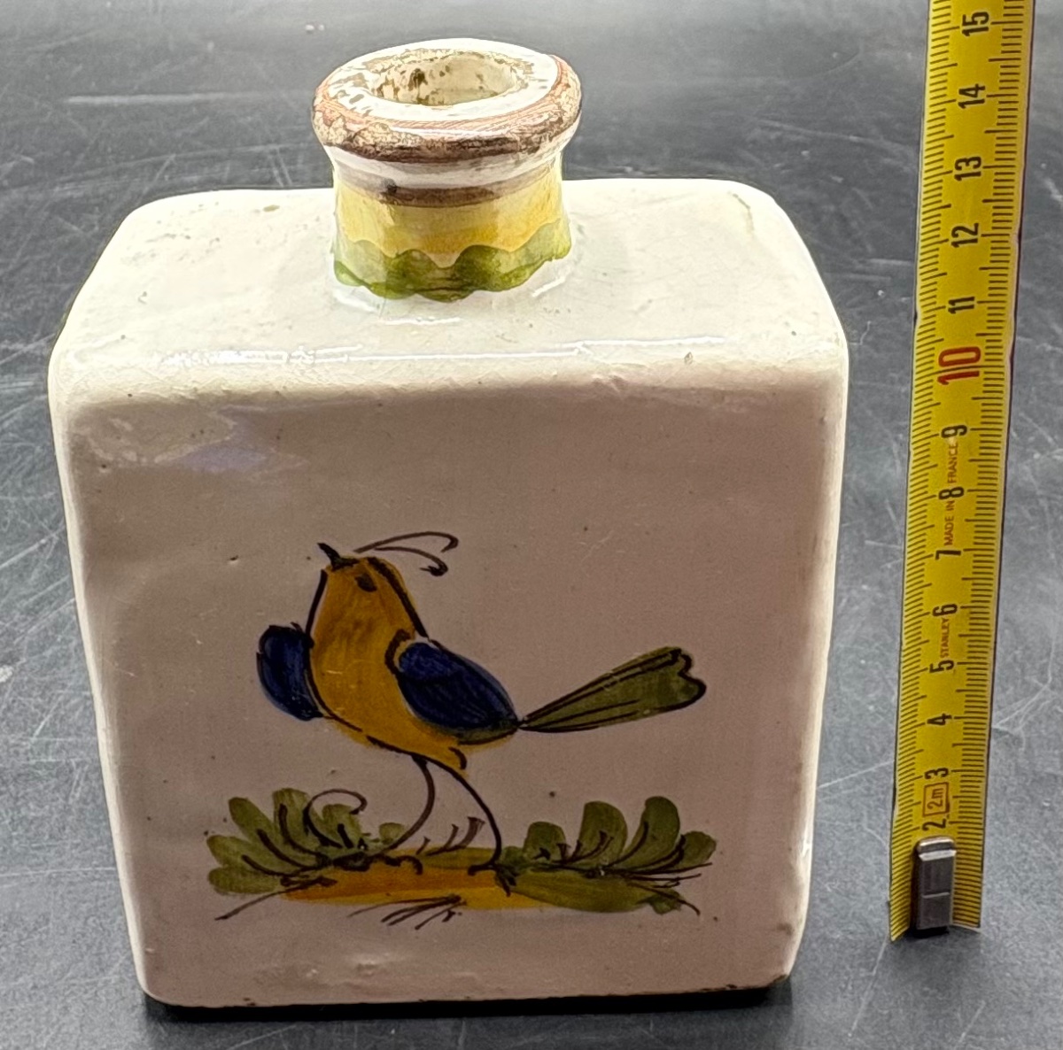 VASE EN TERRE CUITE ÉMAILLÉE, PEINT FIN XIXEME D’IRAN-photo-5