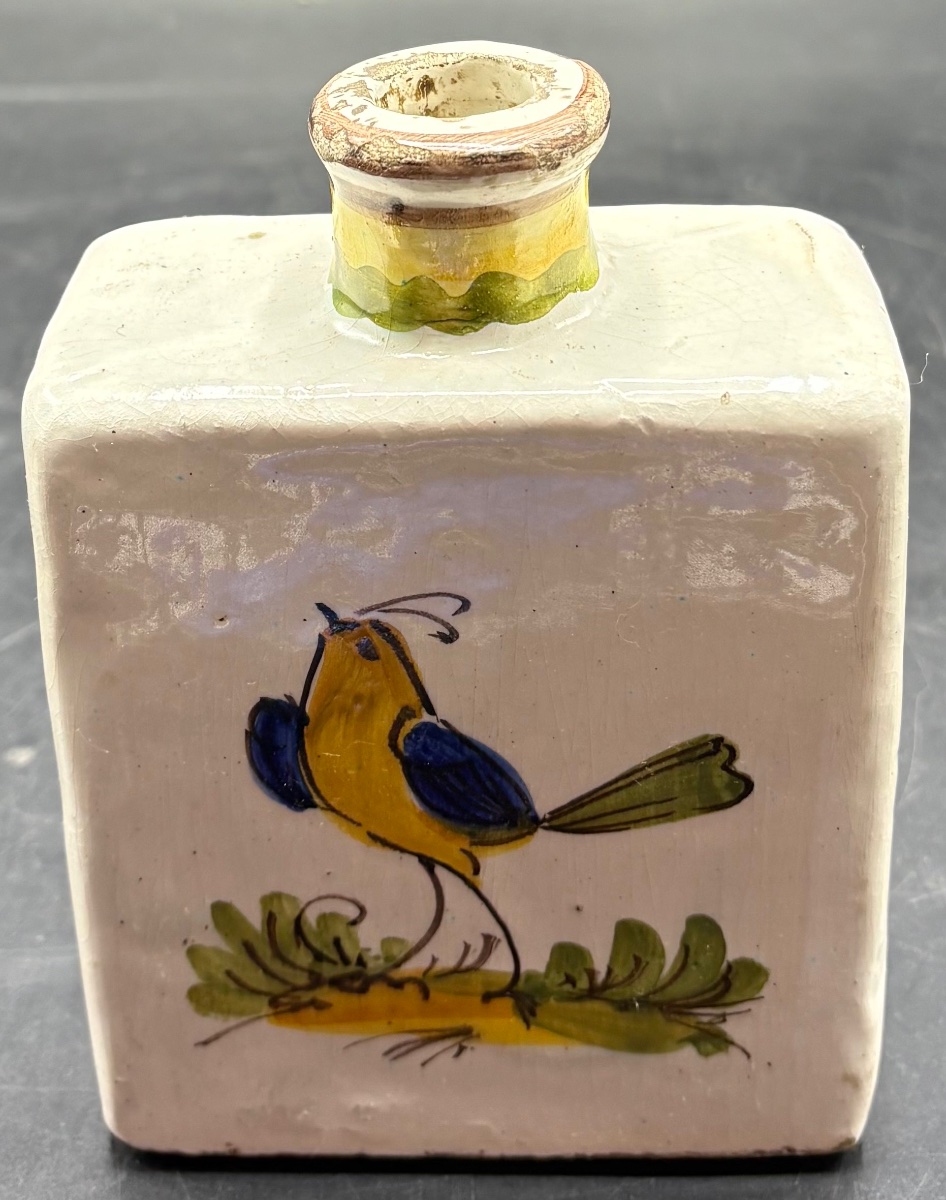 VASE EN TERRE CUITE ÉMAILLÉE, PEINT FIN XIXEME D’IRAN