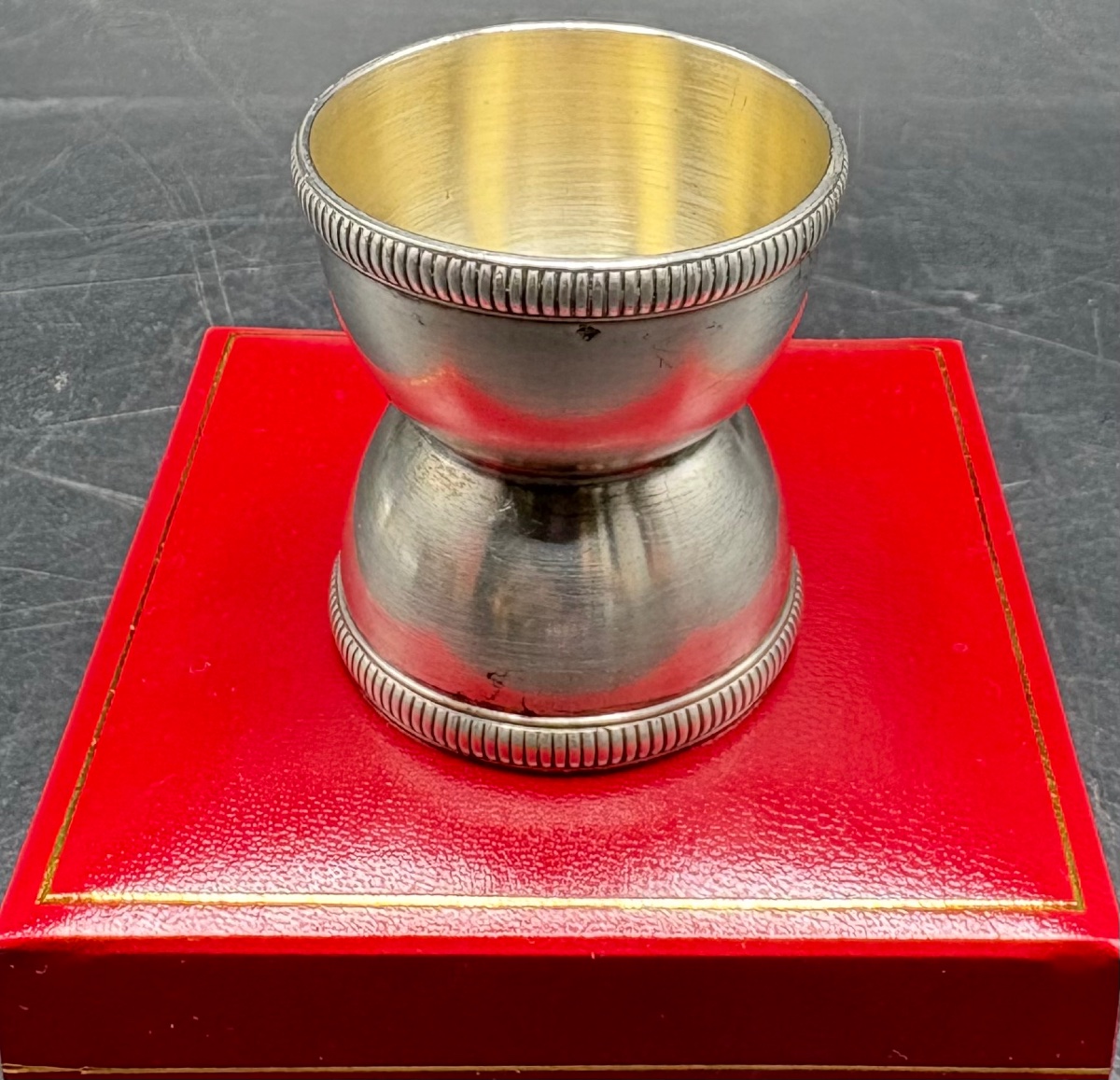 Solid Silver "diabolo" Egg Cup From The 1900s, Verrat & Co.-photo-2