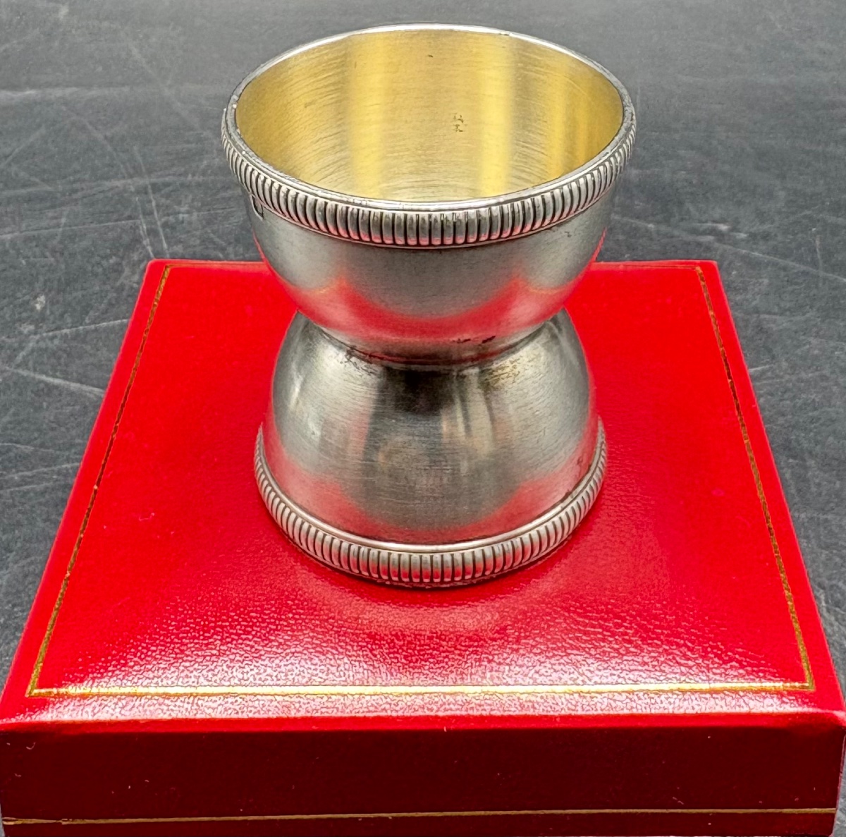 Solid Silver "diabolo" Egg Cup From The 1900s, Verrat & Co.-photo-3