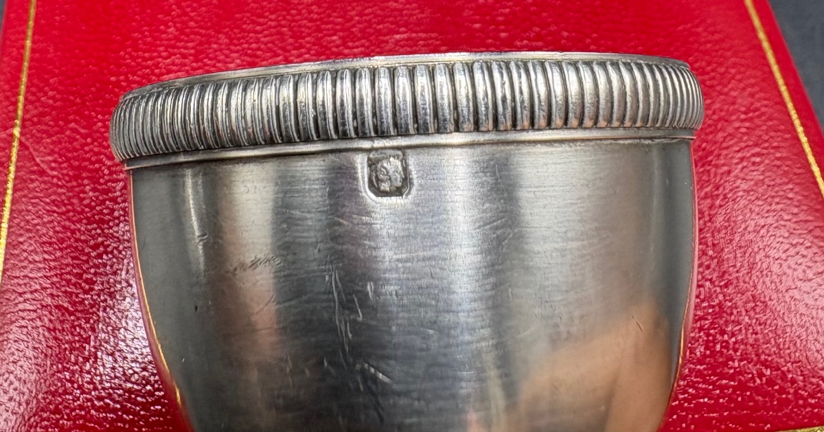 Solid Silver "diabolo" Egg Cup From The 1900s, Verrat & Co.-photo-3
