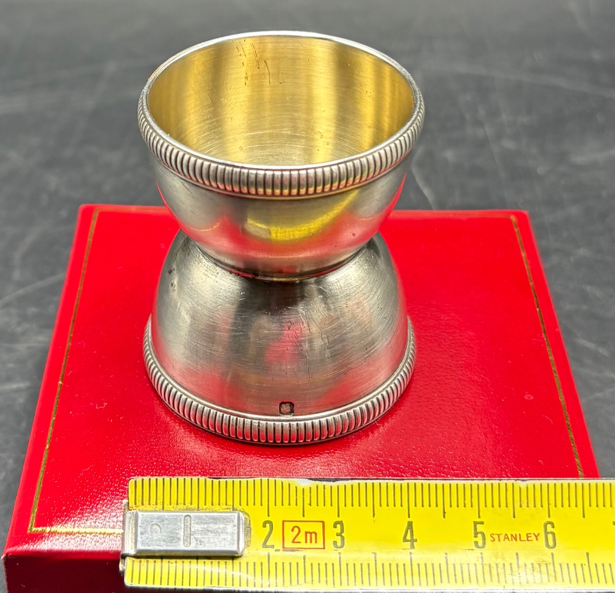 Solid Silver "diabolo" Egg Cup From The 1900s, Verrat & Co.-photo-5