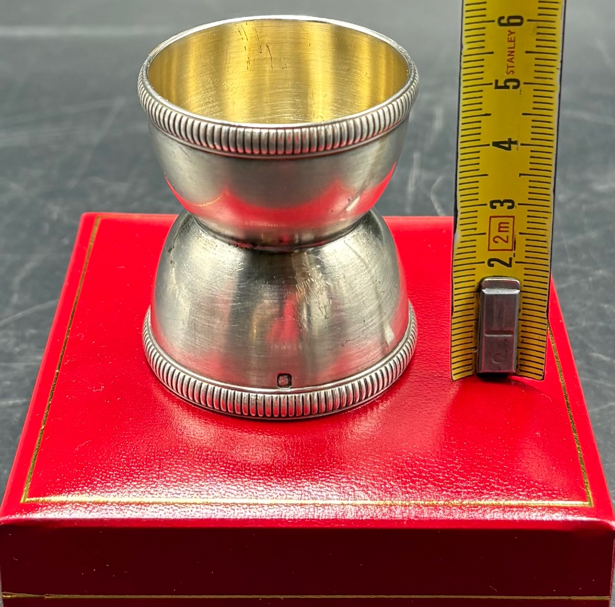 Solid Silver "diabolo" Egg Cup From The 1900s, Verrat & Co.-photo-6
